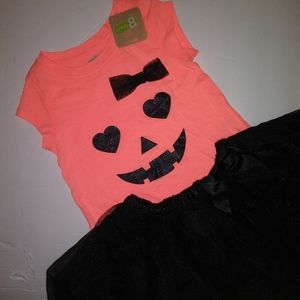 Nwt Kids Pumpkin Halloween Tee Shirt